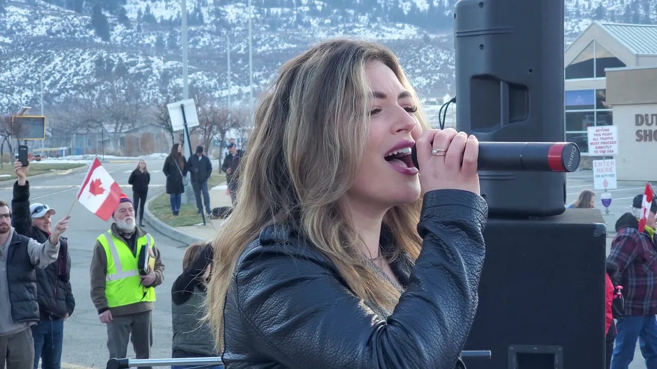 Okanagan Freedom Convoy Pt.3 - Osoyoos BC "Hailey Lewis Music" Feb.19, 2022 #irnieracingnews