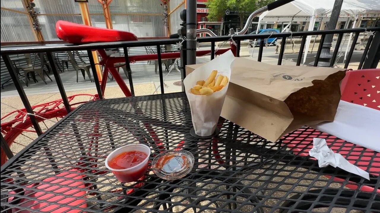 LIVE: Best French Fries in DC before a B-52 bomber flies by