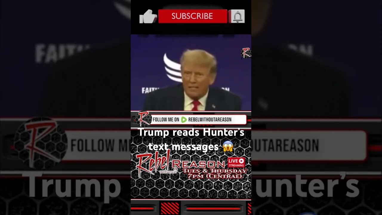 #trump reads #hunter #biden text messages