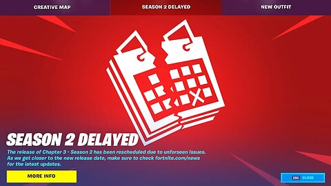 Fortnite Season 2 has been DELAYED..