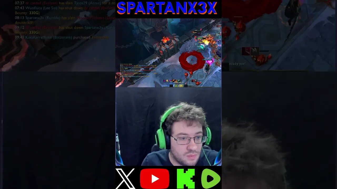 The push for quad kill #leagueoflegends #gaming #kick #aram