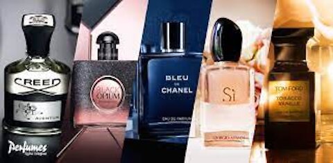 Variety of men's and women's perfumes