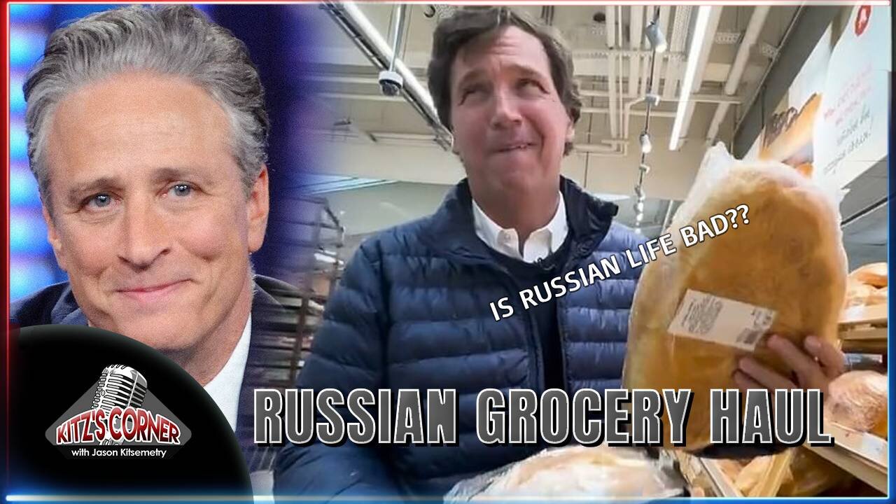 Jon Stewart Slams Tucker Carlson For Russia Grocery Store Visit