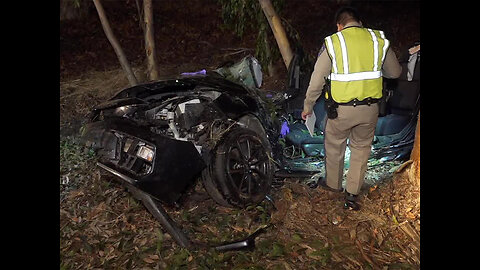 Driver cut from wreckage after crash off I-5 in South Bay