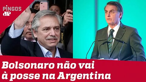 Bolsonaro diz que não vai à posse de Alberto Fernández na Argentina