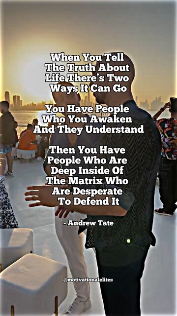 There are two types of people when you tell them an uncomfortable truth…
