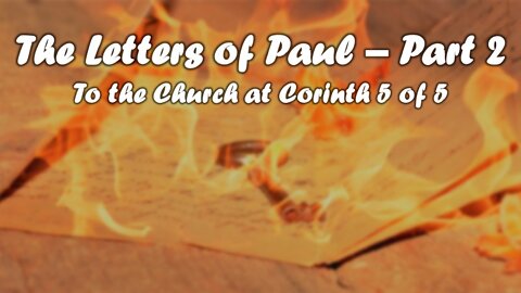 "OnFire Cafe" Paul's Letters to Corinth 5 of 5