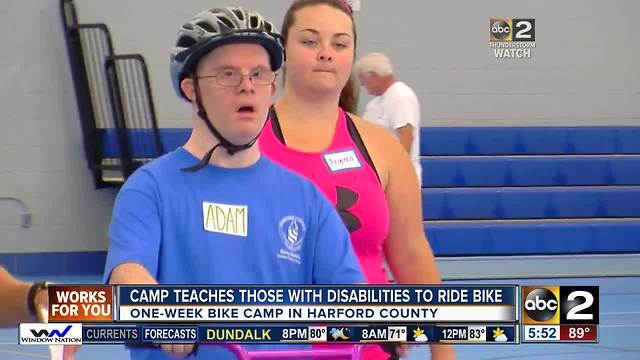 Harford County offers camp to teach kids with special needs how to ride a bike