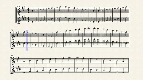 Scale Of D Major For Horn And For Trumpet