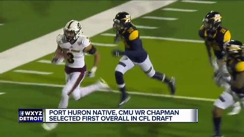 Central Michigan's Mark Chapman goes No. 1 overall in CFL Draft