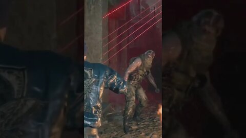 Pushed into a laser turret #residentevil4remake