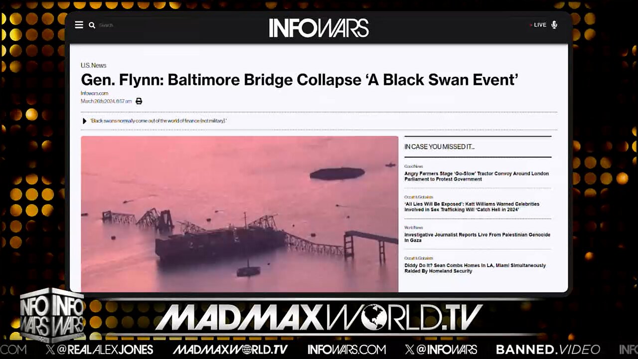 General Flynn Calls Baltimore Barge Disaster A Black Swan Event