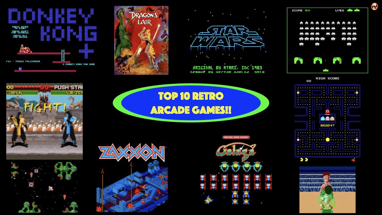 Top 10 Retro Arcade games!!