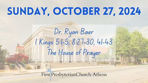 First Presbyterian Church; Athens, GA; October 27th, 2024