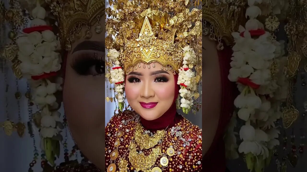 MasyaALLAH ! Cantiknya Pengantin Dengan Pakaian Adat Palembang ini #shorts #short #shortvideo