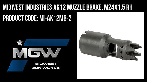 Midwest Industries AK12 Muzzle Brake, M24x1.5 RH - MI-AK12MB-2