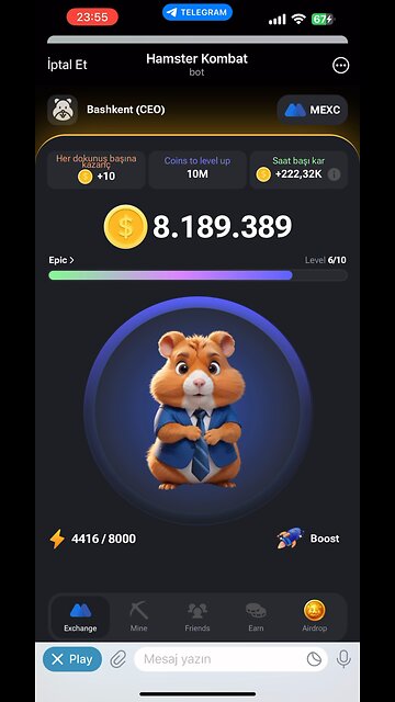 Hamster Combot touch life hack