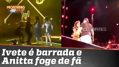 IVETE, ANITTA e fãs que invadem o palco