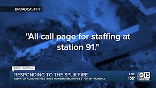 Dispatch audio details tense moments Spur Fire broke out