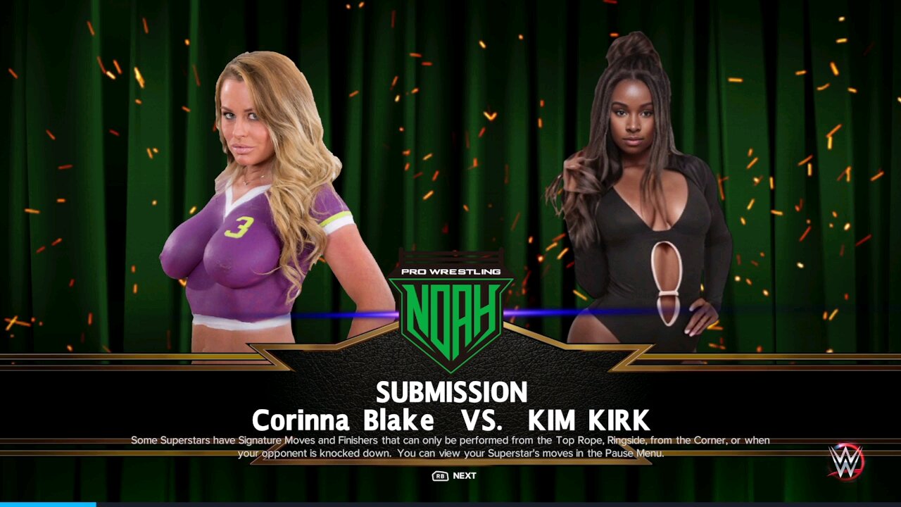 WWE 2k23 submission- Corinna Blake vs Kim Kirk