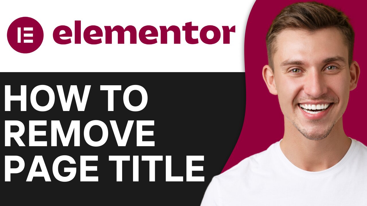 HOW TO REMOVE PAGE TITLE IN ELEMENTOR