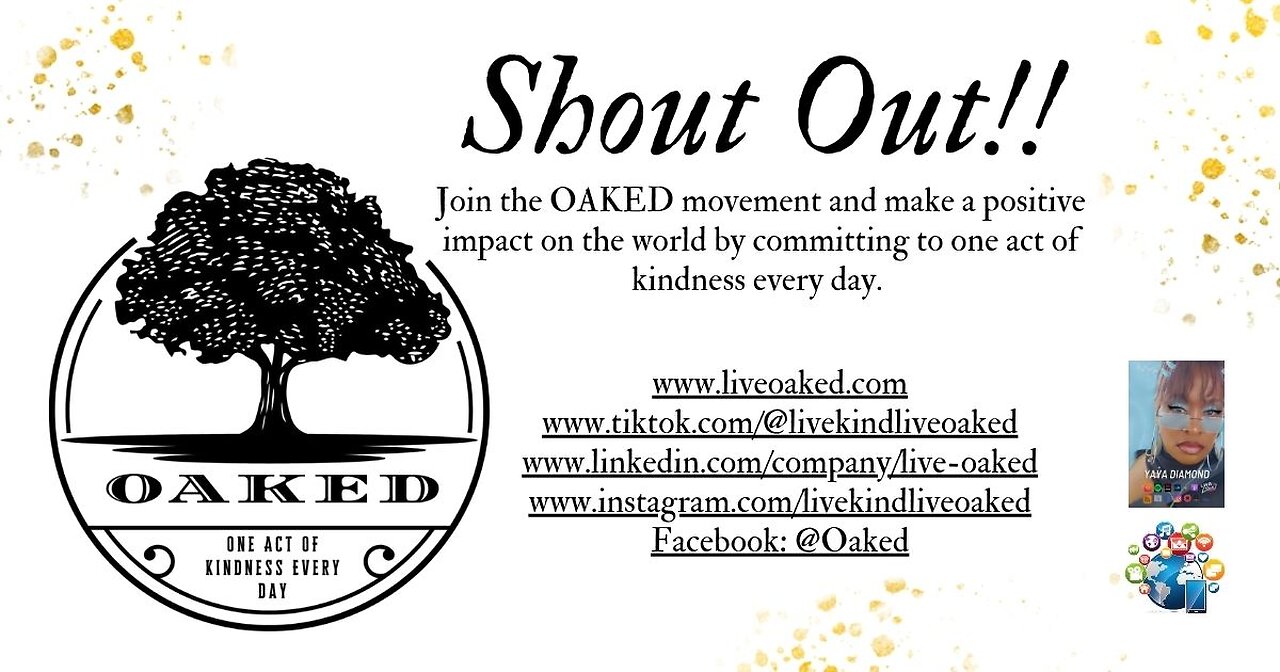 Give back with OAKED: One act of kindness everyday!