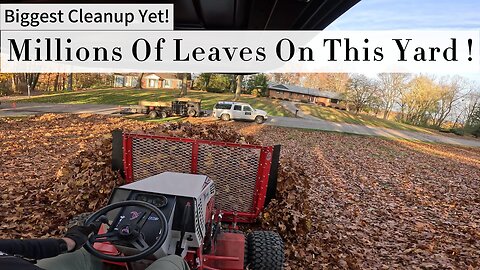 Fall Leaf Cleanup || Biggest Cleanup of The Year! || Ventrac Leaf Plow