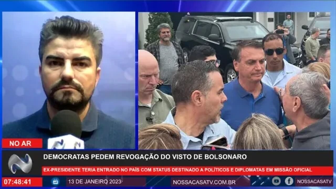 Democratas pedem revogação do visto de Bolsonaro