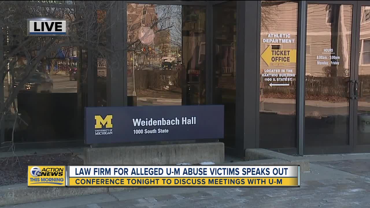 Law firm for alleged U-M abuse victims speaks out