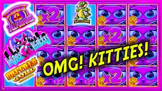 HUGE MISS KITTY GOLD BONUS WIN! Wonder 4 Tall Fortunes Slot Buffalo Gold EPIC LIVESTREAM HIGHLIGHT!