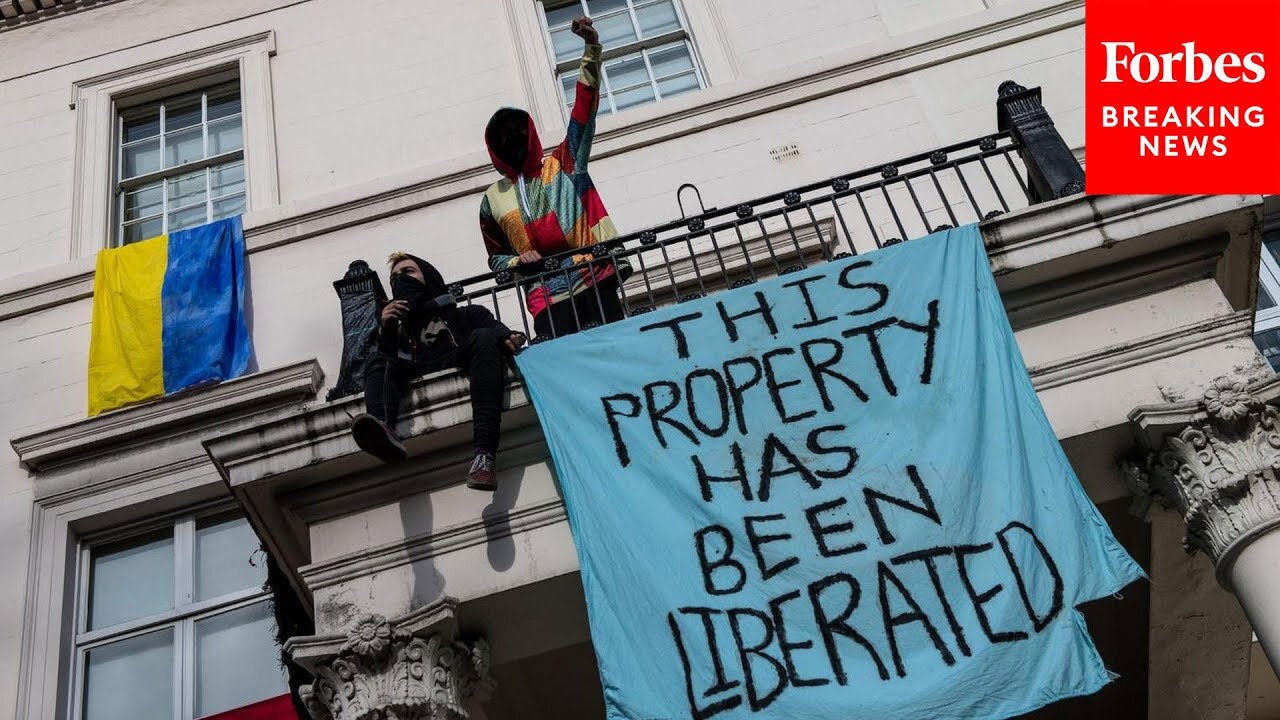 Anti-War Protesters Target Russian Oligarchs’ Mansions Over Putin’s Invasion Of Ukraine