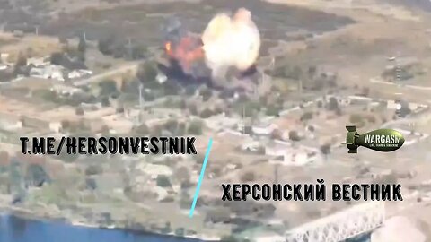Massive Russian artillery shell hits temporary deployment point in Kherson