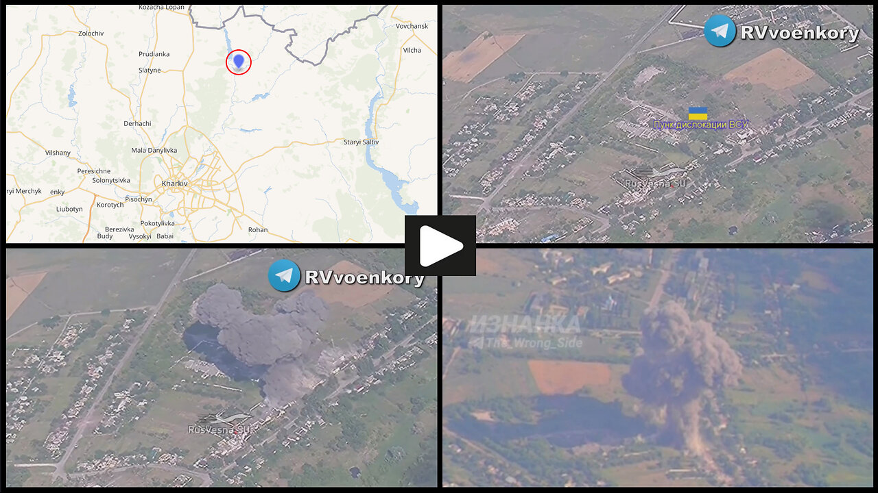 Lyptsi: Russian UMPK FAB-3000 bomb burns AFU temporary deployment point