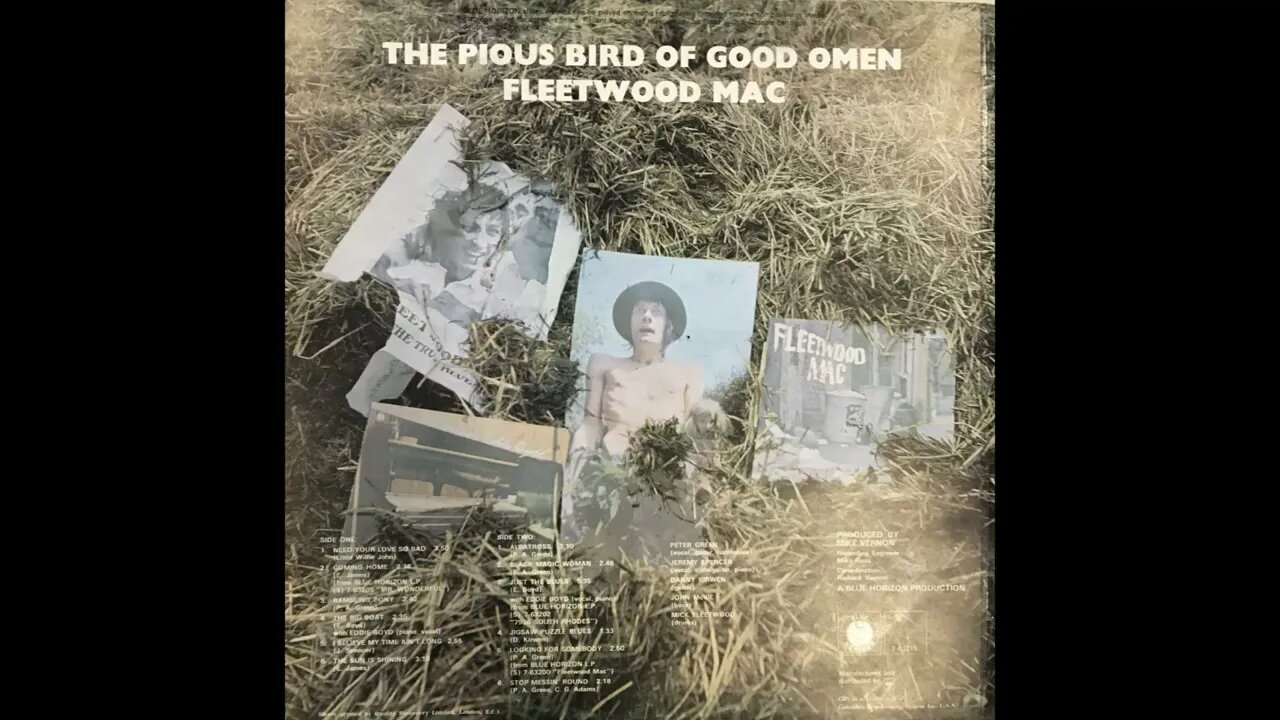 Peter Green's Fleetwood Mac - The Pious Bird of Good Omen - Full Album Vinyl Rip (Aug. 1969)