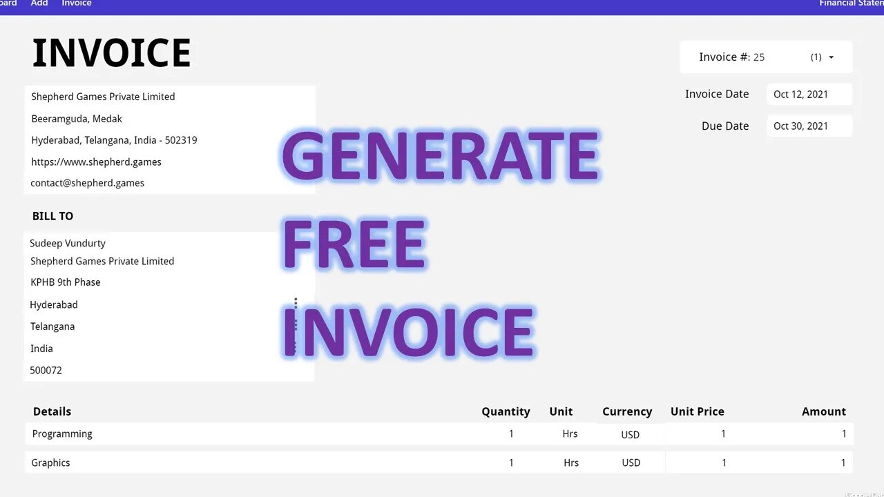 Build your own invoice using Google Apps Script. Free and simple.