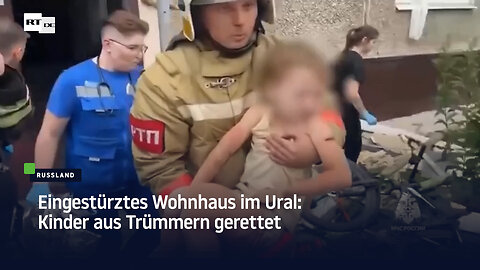 Eingestürztes Wohnhaus im Ural: Kinder aus Trümmern gerettet