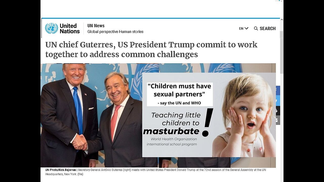 The Satanic Pedophile UN, WEF, WHO & EU Agenda 2030 Want to Normalize Pedophilia! (RELOAD)