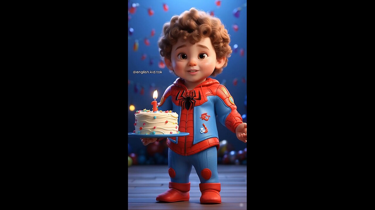 Happy birthday to you - spider man version #happybirthday #englishforkids #englishsong #kidssong