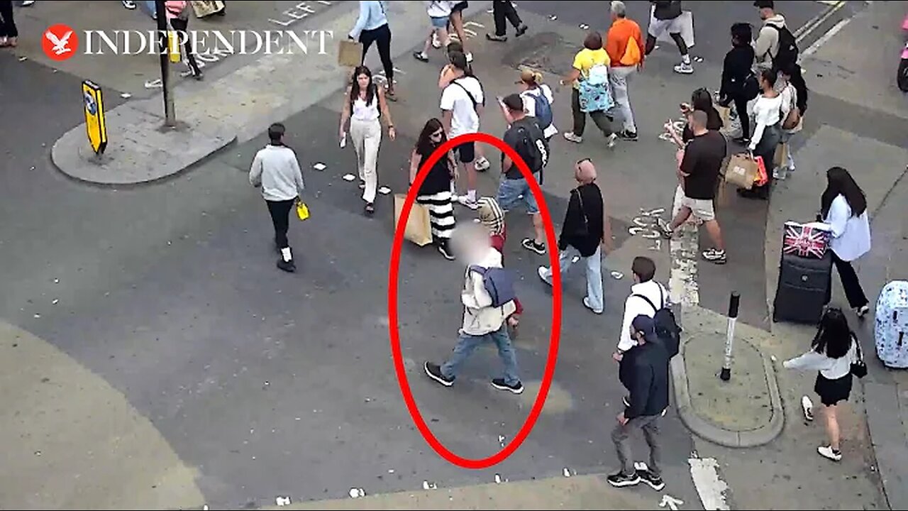 Undercover police floor London phone snatcher mid-theft
