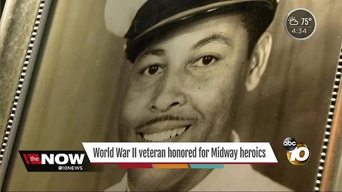 World War II veteran honored for Midway heroics