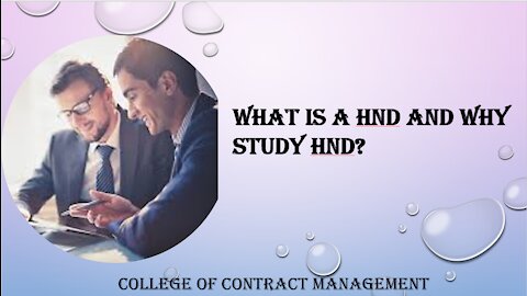 What is a hnd and why study hnd?