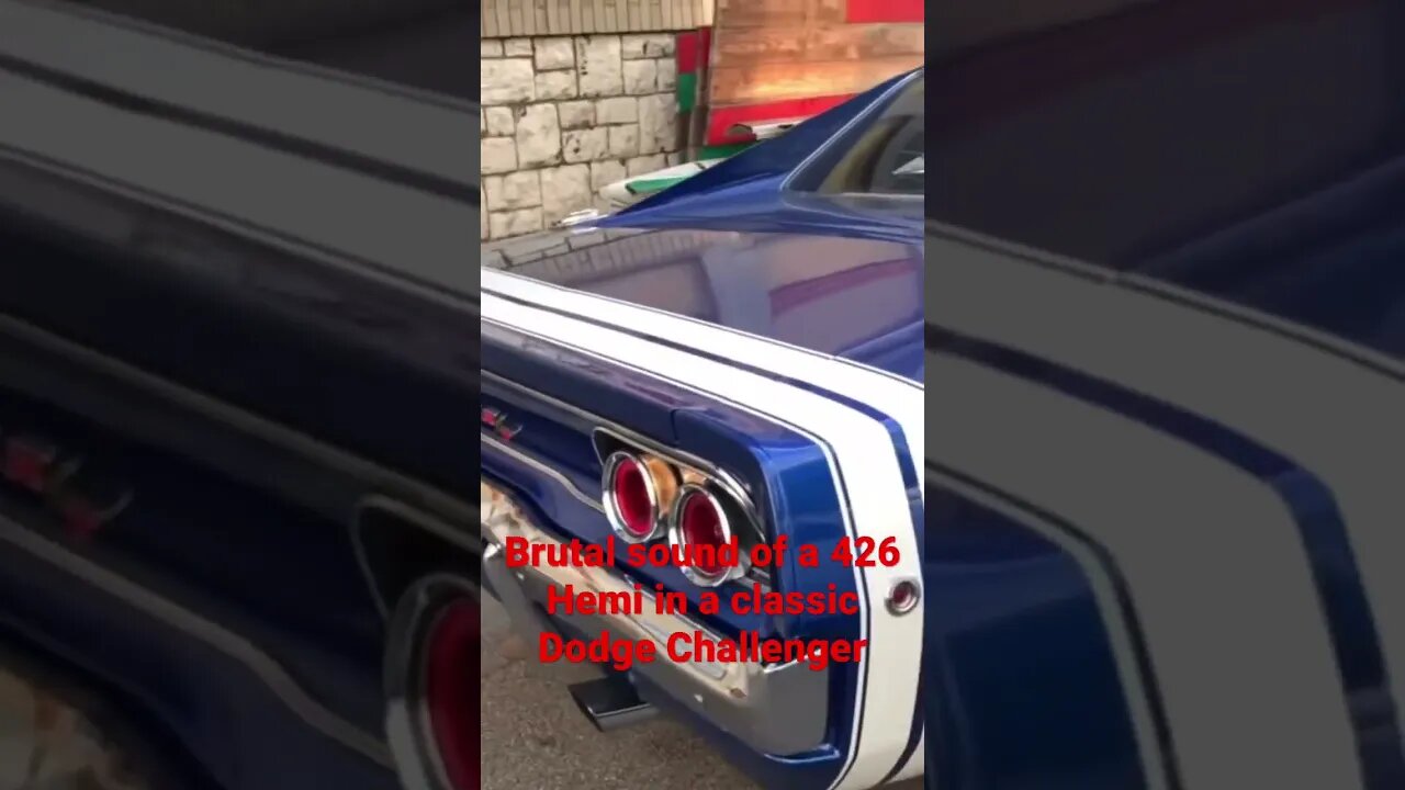 The Awesome Sound of a 426 Hemi in a Classic Challenger #shorts #challenger #classic #bigblock