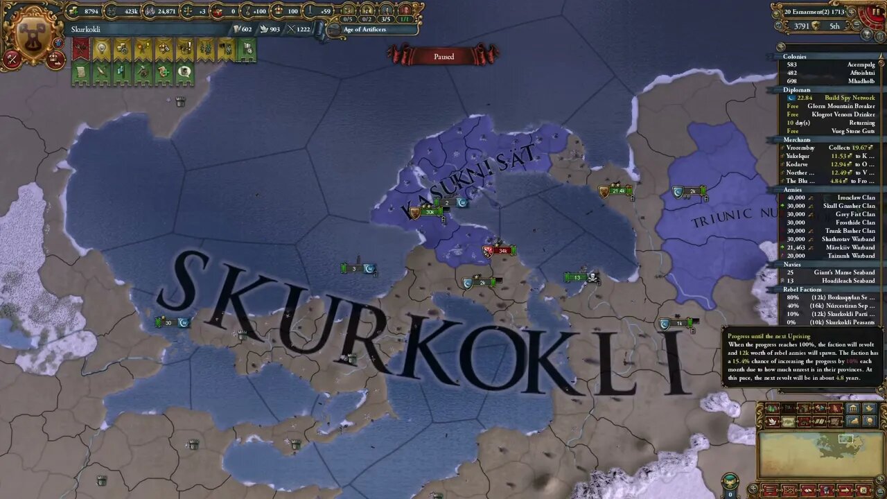 Skurkokli 26: A Worthy Capital - EU4 Anbennar Let's Play