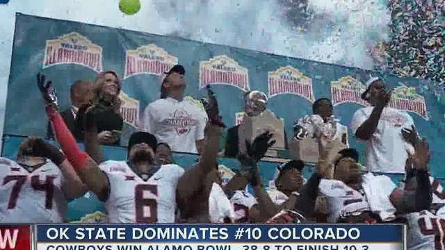 Oklahoma State dominates #10 Colorado in Alamo Bowl, 38-8