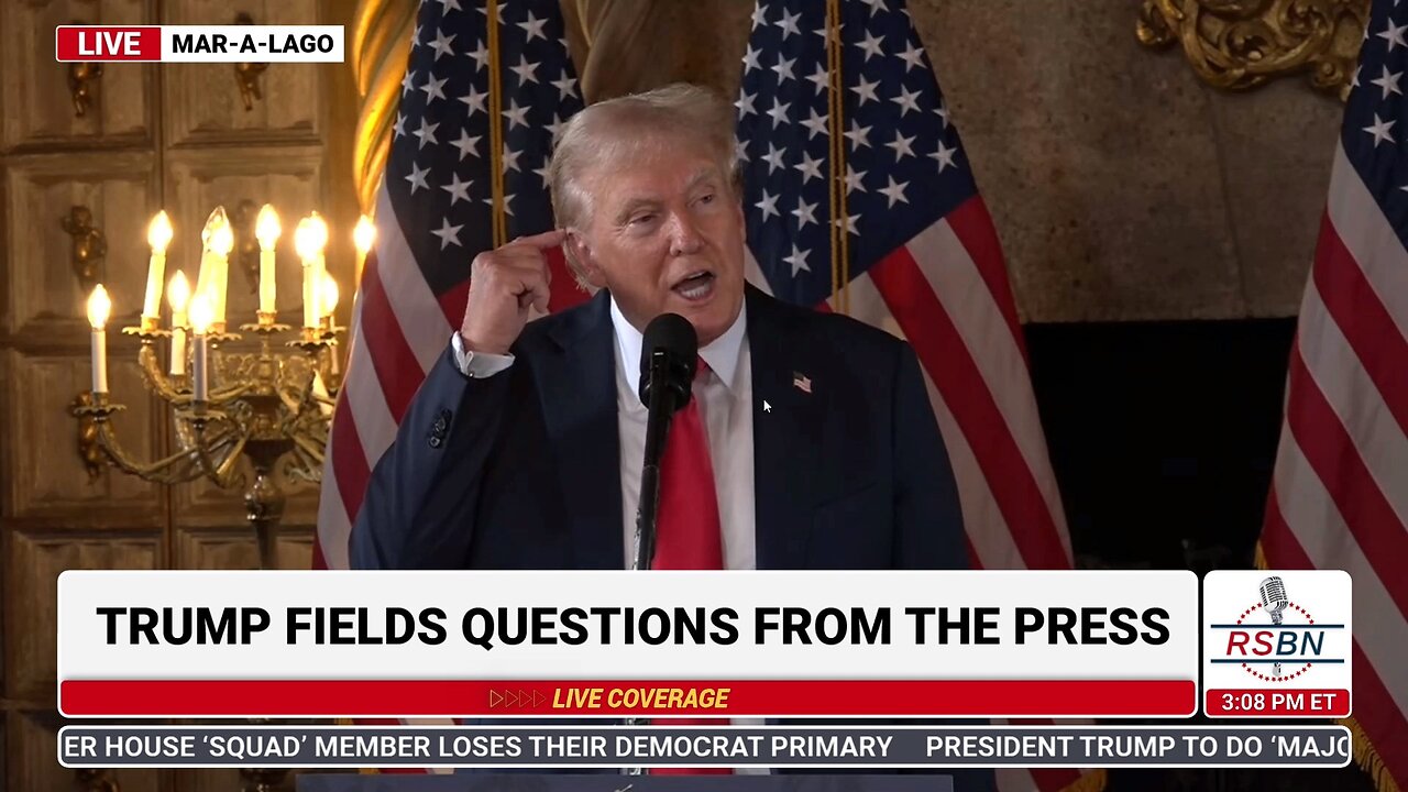 WATCH: President Trump Addresses the Press in Mar-A-Lago - 8/8/24