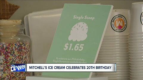 Mitchell's Ice Cream celebrates 20th birthday with $1.65 per scoop