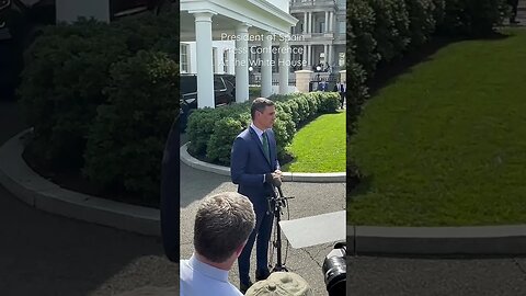 Press at the White House Stakeout for President of Spain