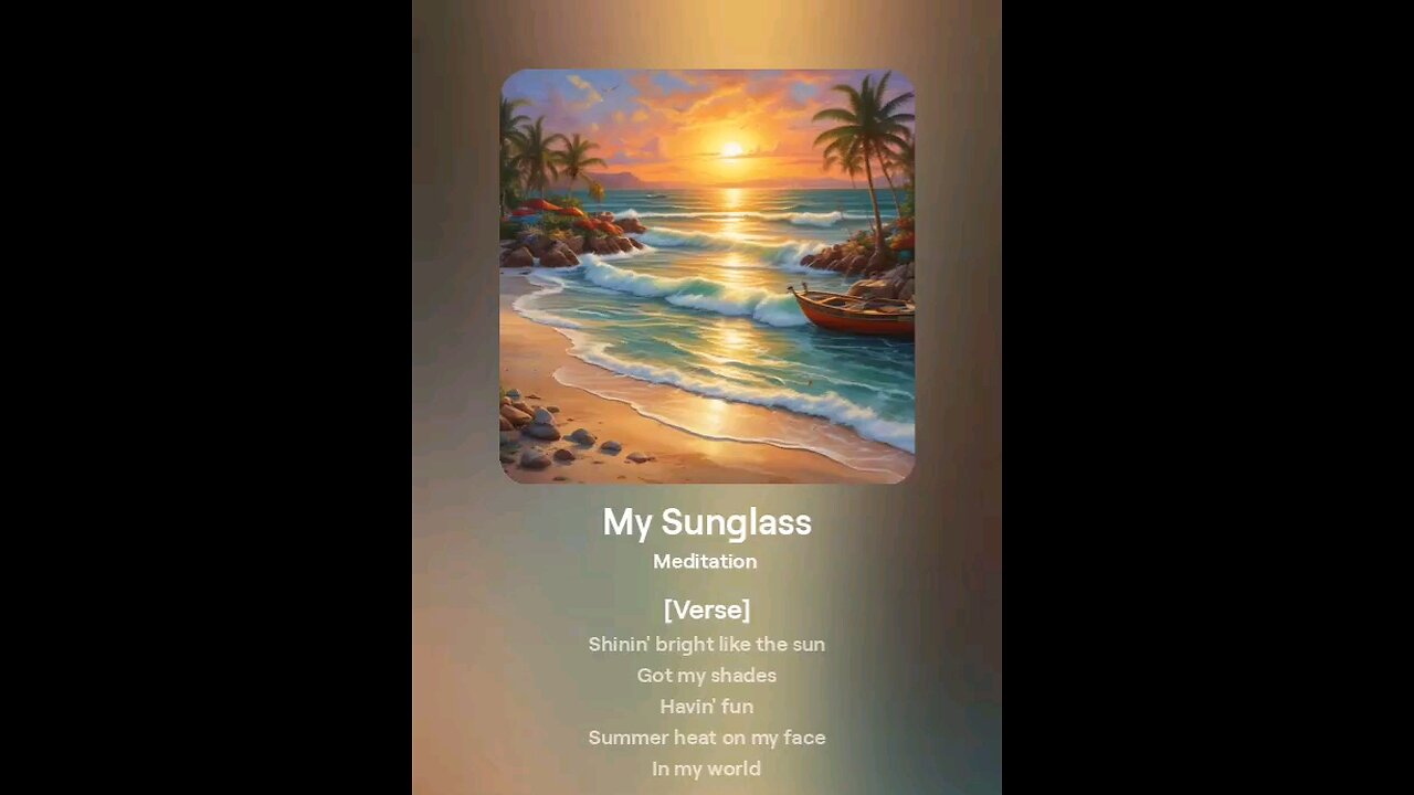 my sunglass new song