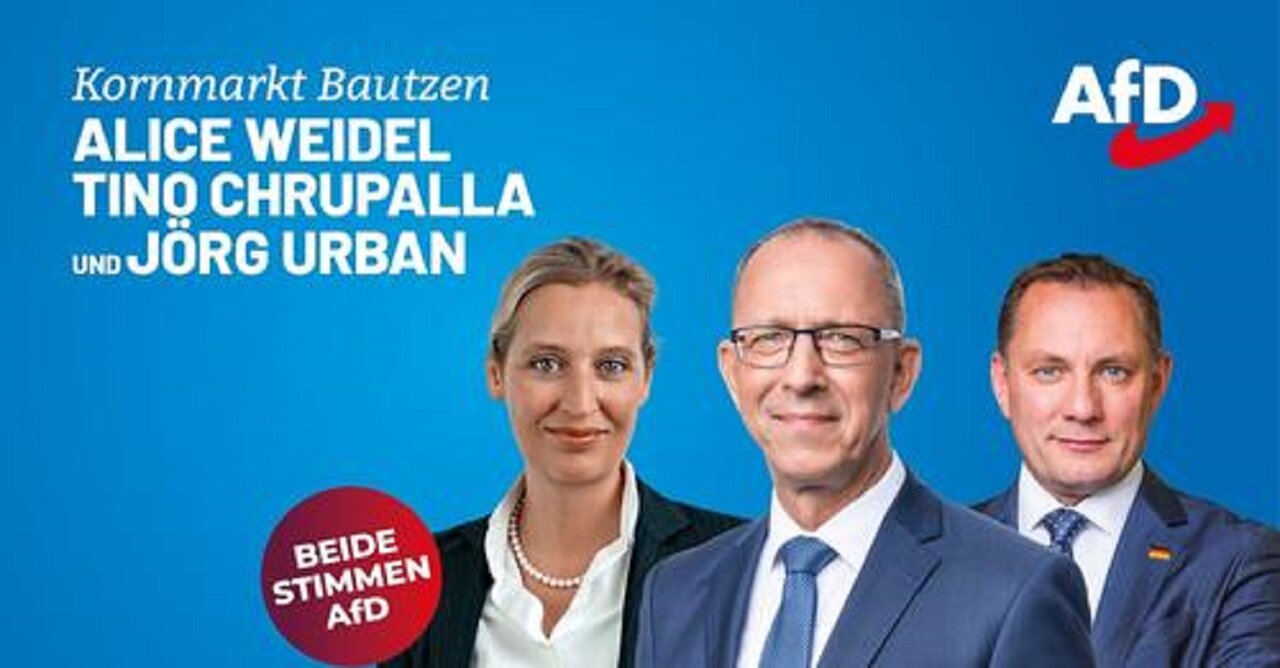 AfD Weidel, Chrupalla und Urban LIVE in Bautzen