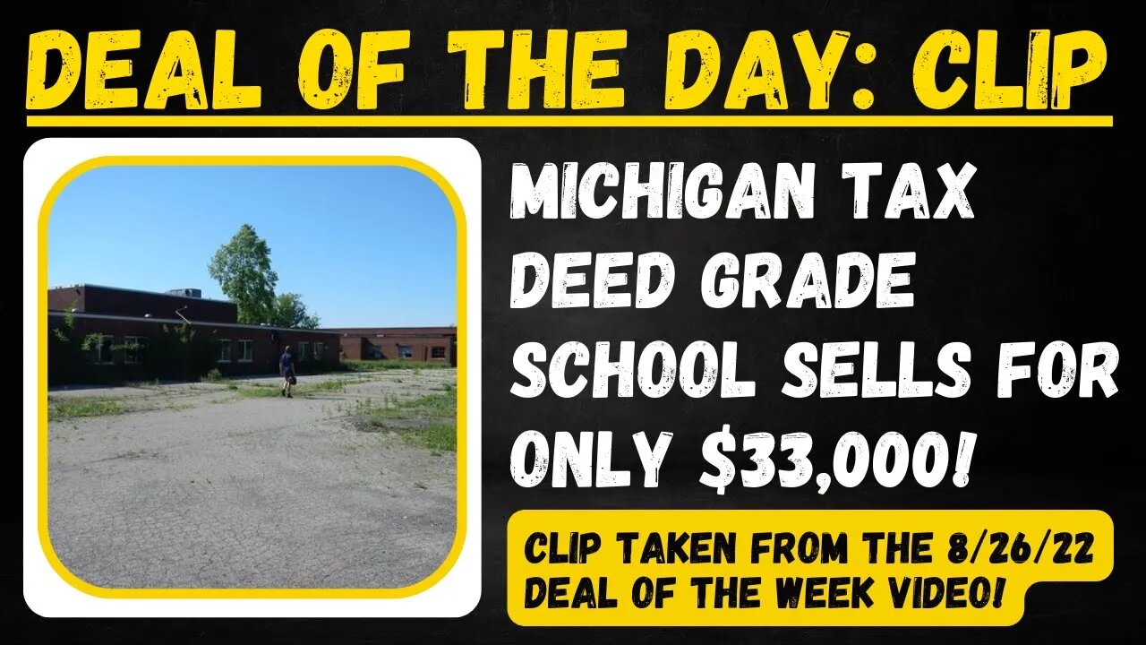 SCHOOL ON 10-ACRES SELLS FOR $33,000! TAX DEED COMMERCIAL PROPERTY REVIEW...